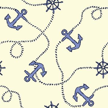 Cute kidswear navy anchor patter