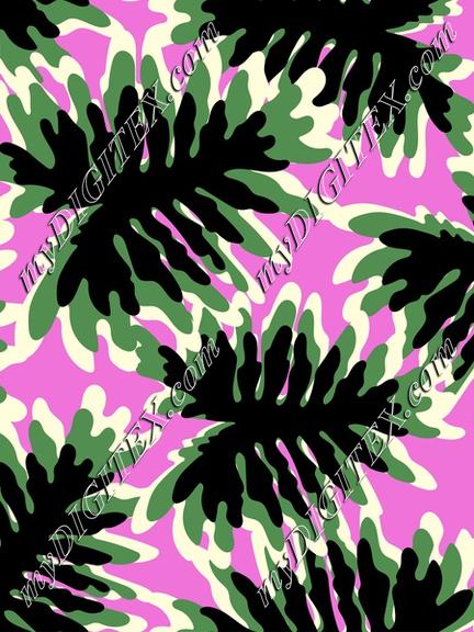 Colorful tropical leaves pattern