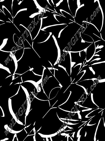 Abstract floral leaves pattern