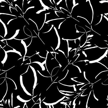 Abstract floral leaves pattern