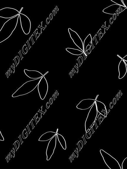 Elegant dark minimal leaves design