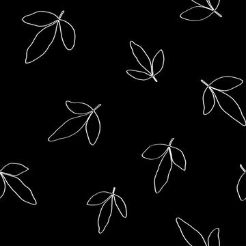 Elegant dark minimal leaves design