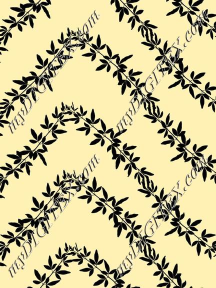 Chevron floral leaves pattern