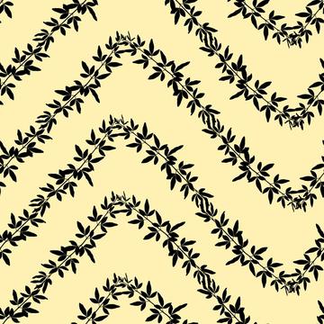 Chevron floral leaves pattern