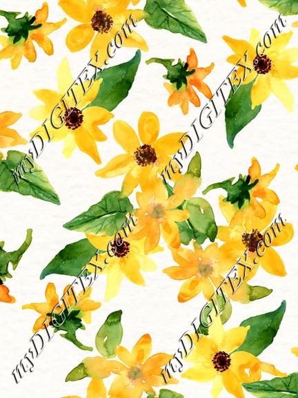 watercolor sunflowers floral