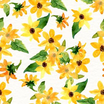 watercolor sunflowers floral