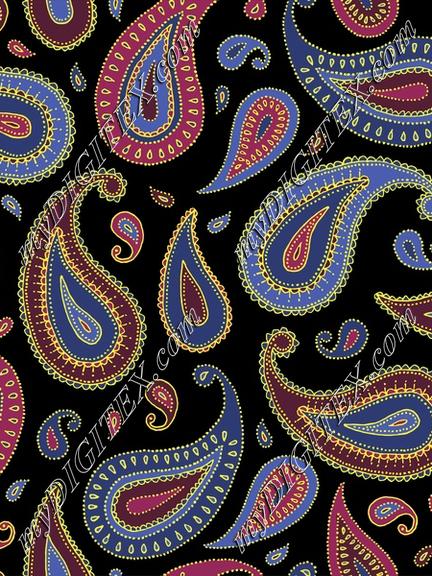 Dark midnight paisley pattern