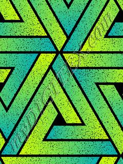 Grunge Triangle Geometric - Teal Lime