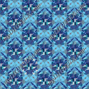 Abstract Thai Art Pattern blue 170104