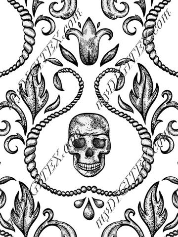 Skull Damask