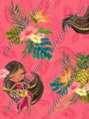 Tropical Vibes Hula Pink Large