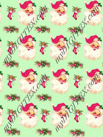 Pink Santa Layers for print Green