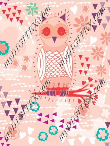 owl in pinks