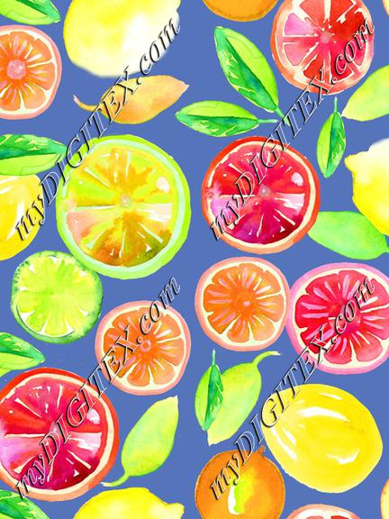 Citrus in Watercolor Violet BG