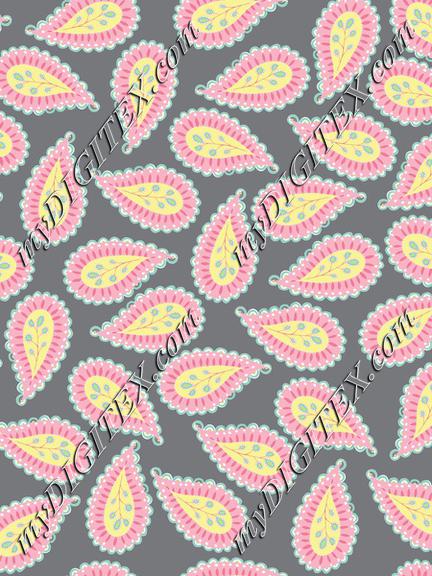 Pastel Paisley coord. gray bg-01