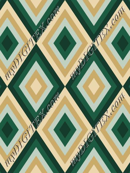 Geometric Abstract Pattern, with Deep Green