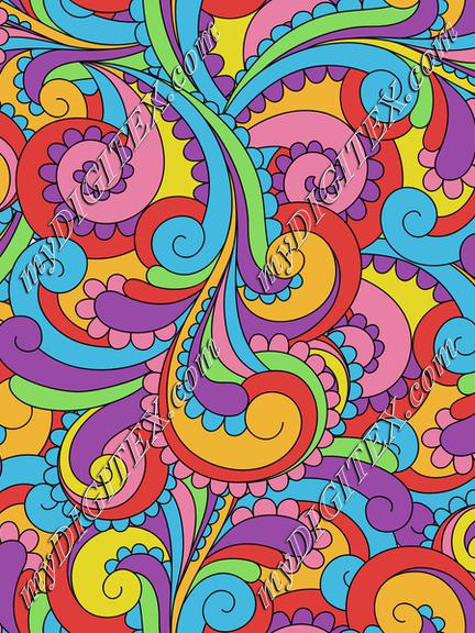 Hippie Love Mod Swirls