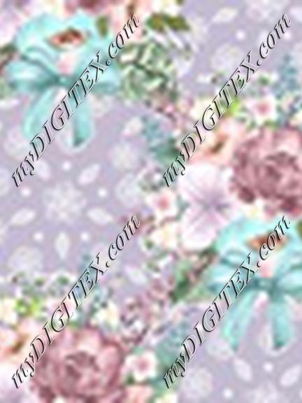 Vintage Easter Garden Lavender Floral